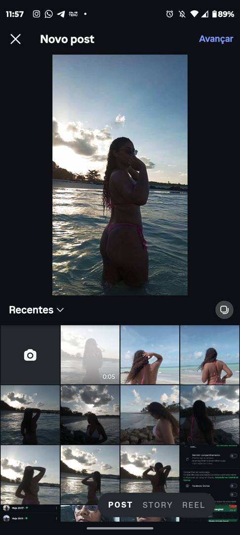 Imagem de perfil da modelo